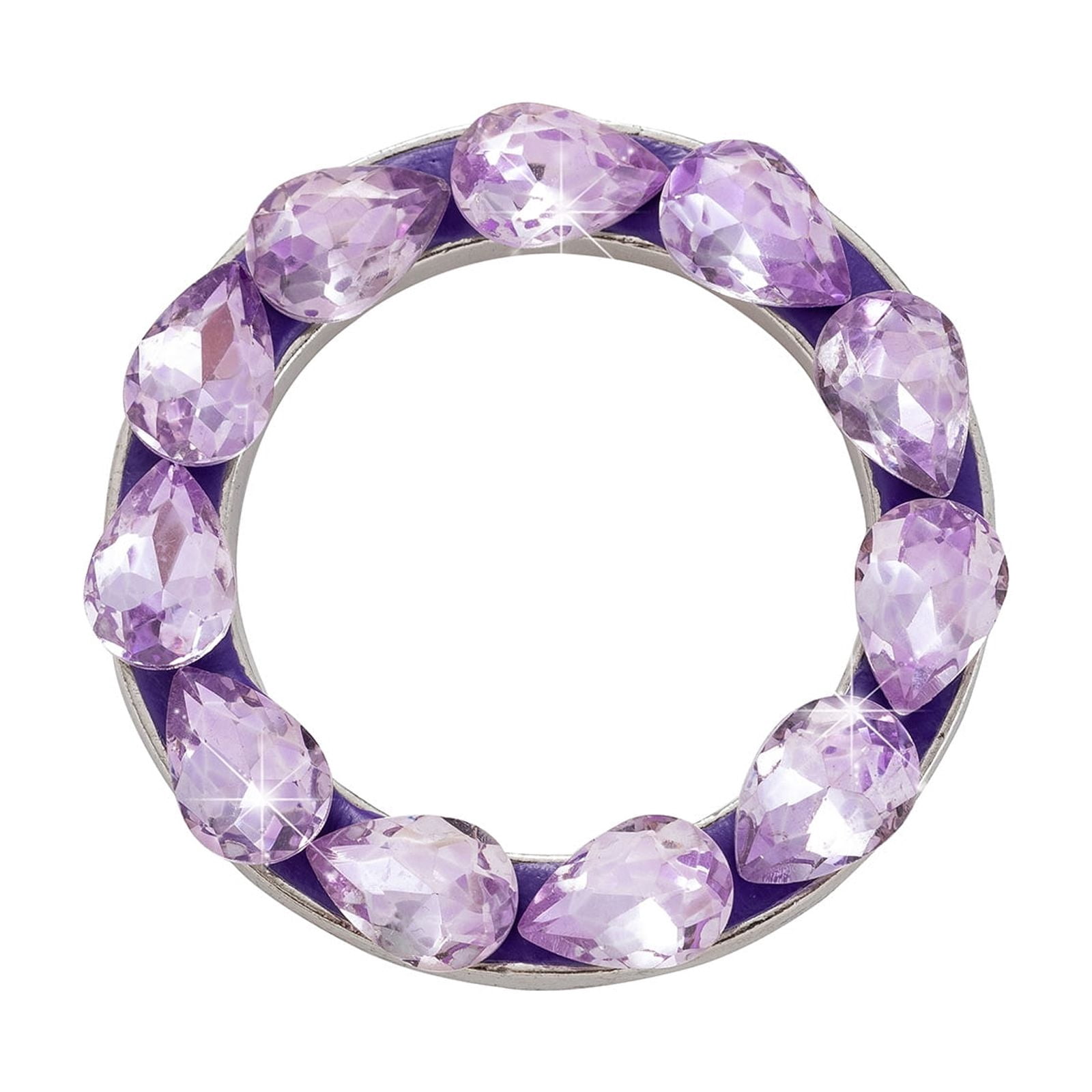 Gasedin Sparkling Crystal Engine Start Button Decal Ring - Universal Rhinestone Decoration For Car Ignition (Purple)