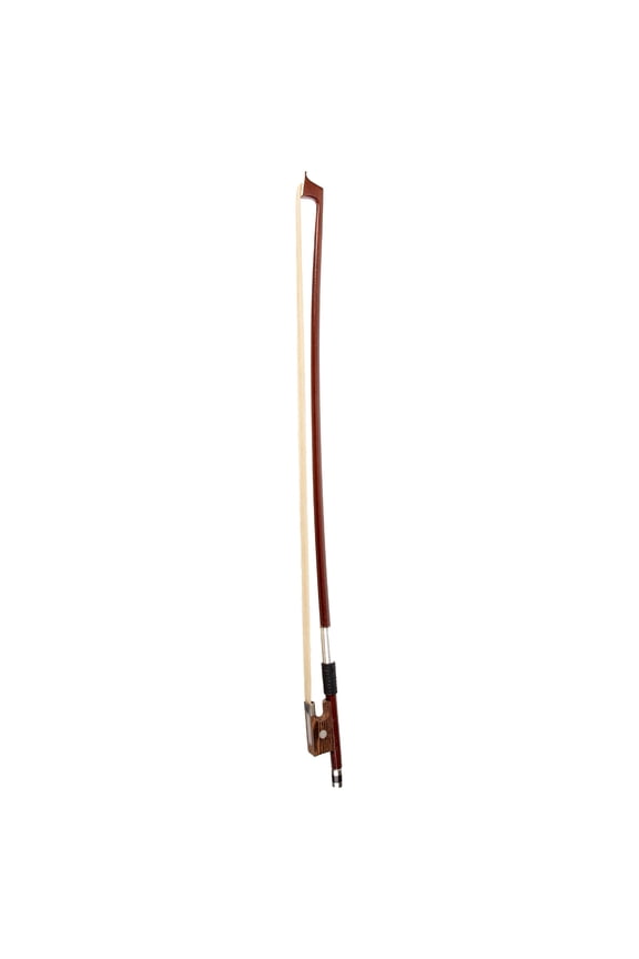 Wood Violin Bow with Natural Horsehair for Kalimba Dark Red 1/8 Size Beginner Practice Bow