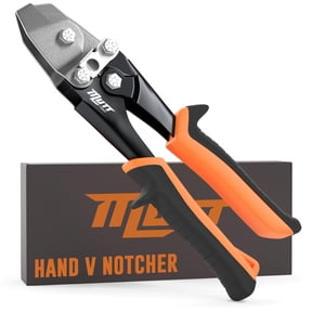 Mutt Tools 30 Sheet Metal Notcher for HVAC - Professional V Notcher with Spring-Loaded Design - Heavy-Duty Corner Cutter for Ductwork - Precision Steel Tool with Safety Lock