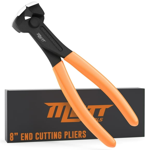 Mutt Tools 8 Inch End Cutting Pliers Heavy Duty CRV End Nippers Tool Nail Puller Pliers, Nail Puller Tool