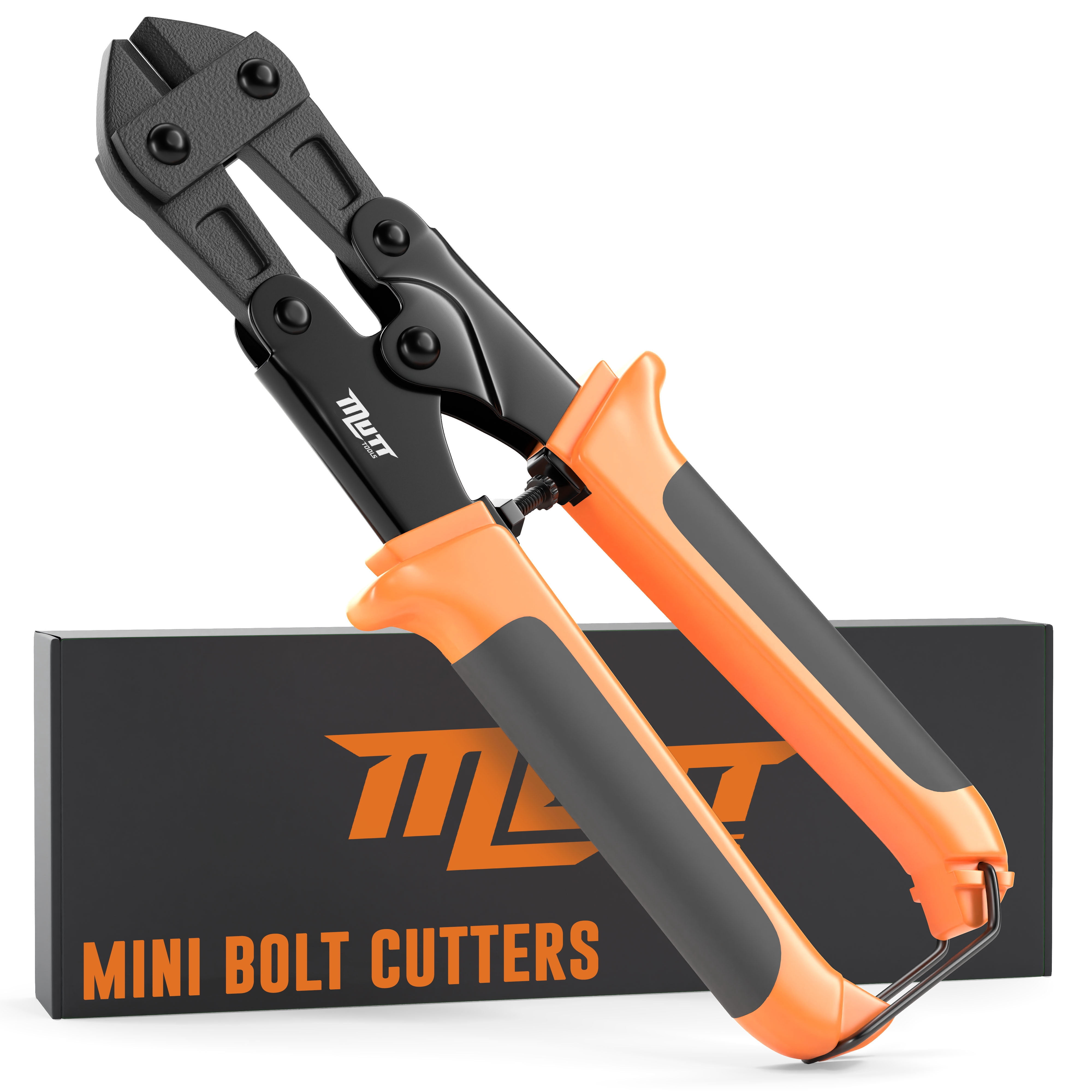9-Inch Mini Bolt Cutters – Heavy Duty Lock And Fence Cutter, CR-V Steel Blade, Spring-Loaded With Soft Grip And Lock For Wires, Chains, And Hardware