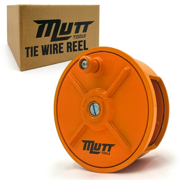Mutt Tools Aluminum Tie Wire Reel with Belt Loops Fits 1218 Gauge Tie Wire Rolls Up to 3.5 lbs Lightweight Dispenser for Ironworkers, Rodbusters, and Rebar Tying