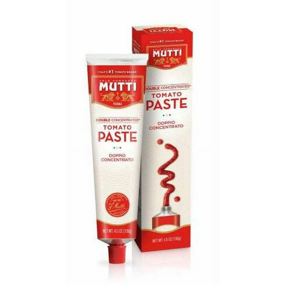 Mutti Double Concentrated Tomato Paste (DoppioConcentrato), 4.5oz.Tube| 12 Pack |Italys #1 Brand of Tomatoes |Tube Tomato Paste| Vegan Friendly & Gluten Free | No Additives or?Preservatives