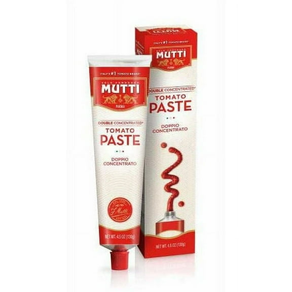 Mutti Double Concentrated Tomato Paste - Tube (Doppio Concentrato) from Italys #1 Tomato Brand. Adds rich flavor to recipes calling for Tomato Paste. (4.5 Ounce (Pack of 4))