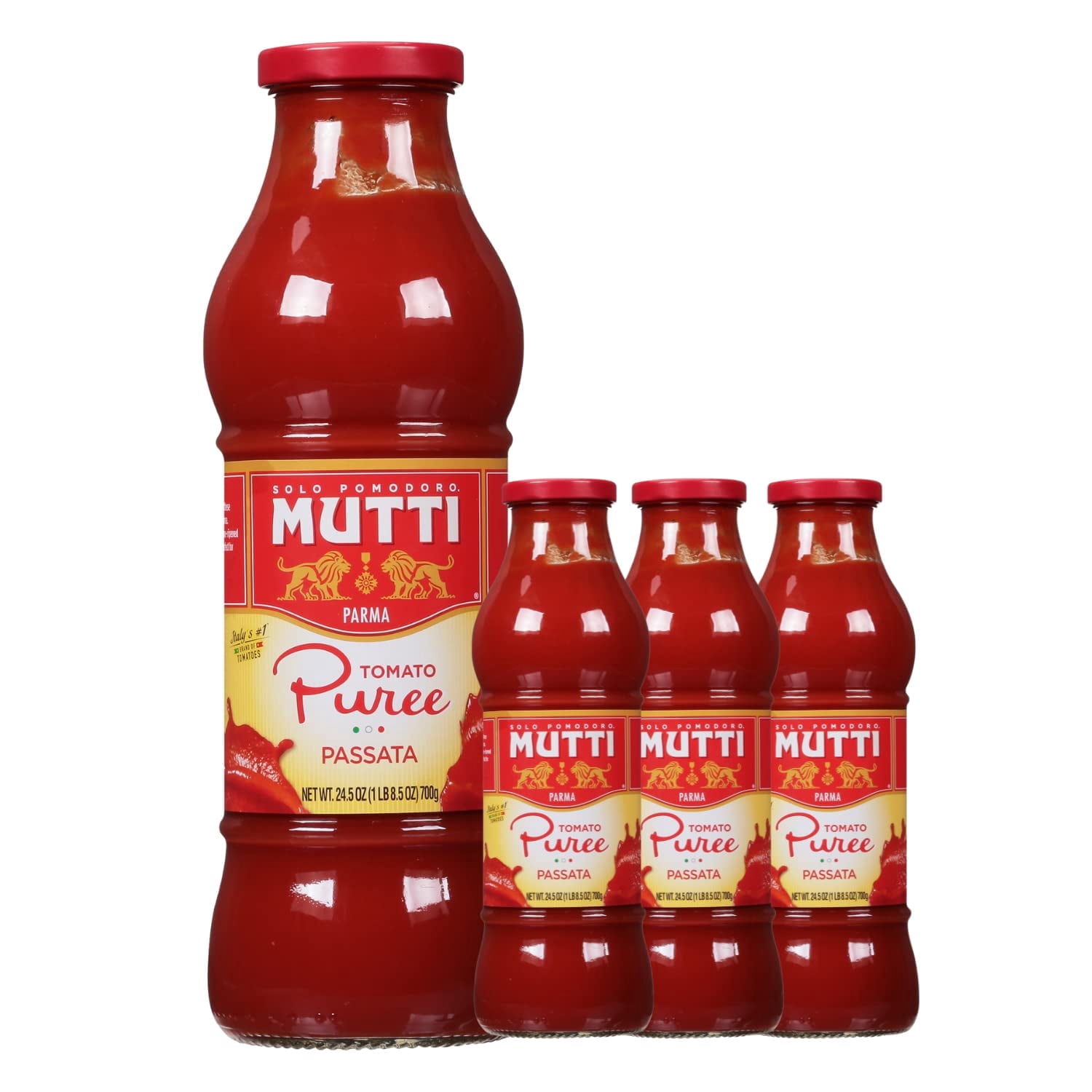 Mutti Tomato Puree (Passata), 24.5 oz. 4 Pack