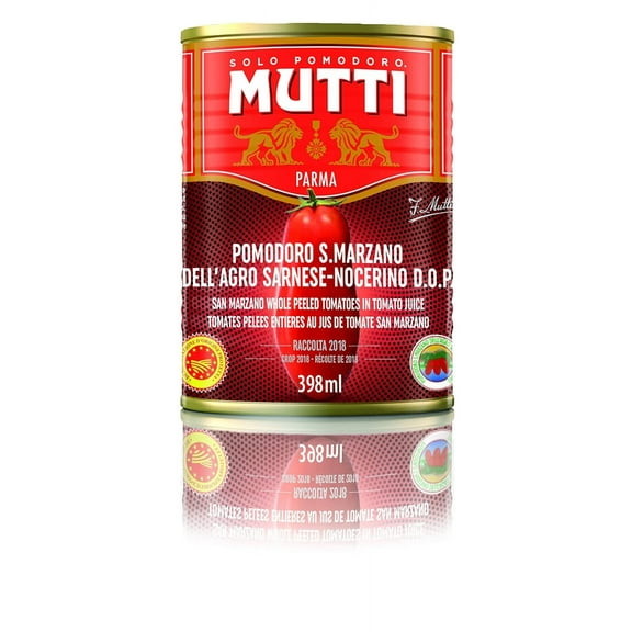 Mutti Whole Peeled Authentic San Marzano Tomatoes - 14 oz Pack of 4