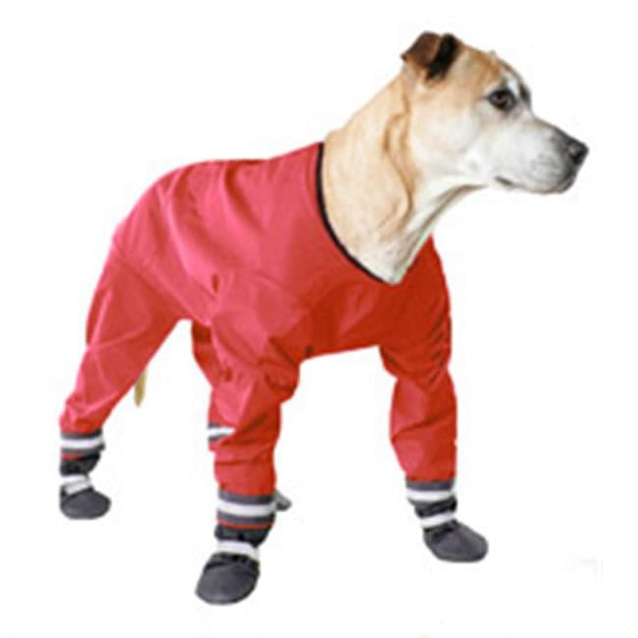 Muttluks DJ18R 4Legged Dog Jog Rain Suit Size 18, Red