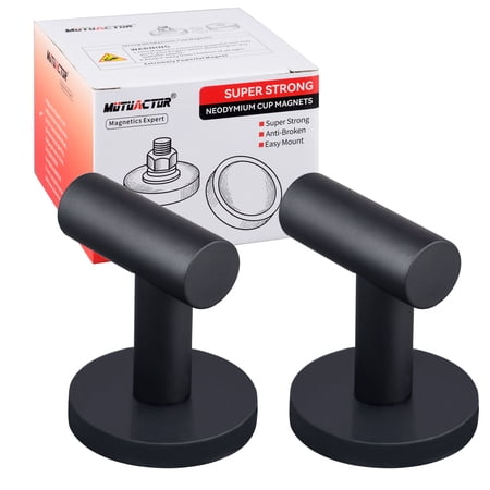 Mutuactor 2-Hook Coat Rack, Black Mutuactor Coat Hook, 2 Count