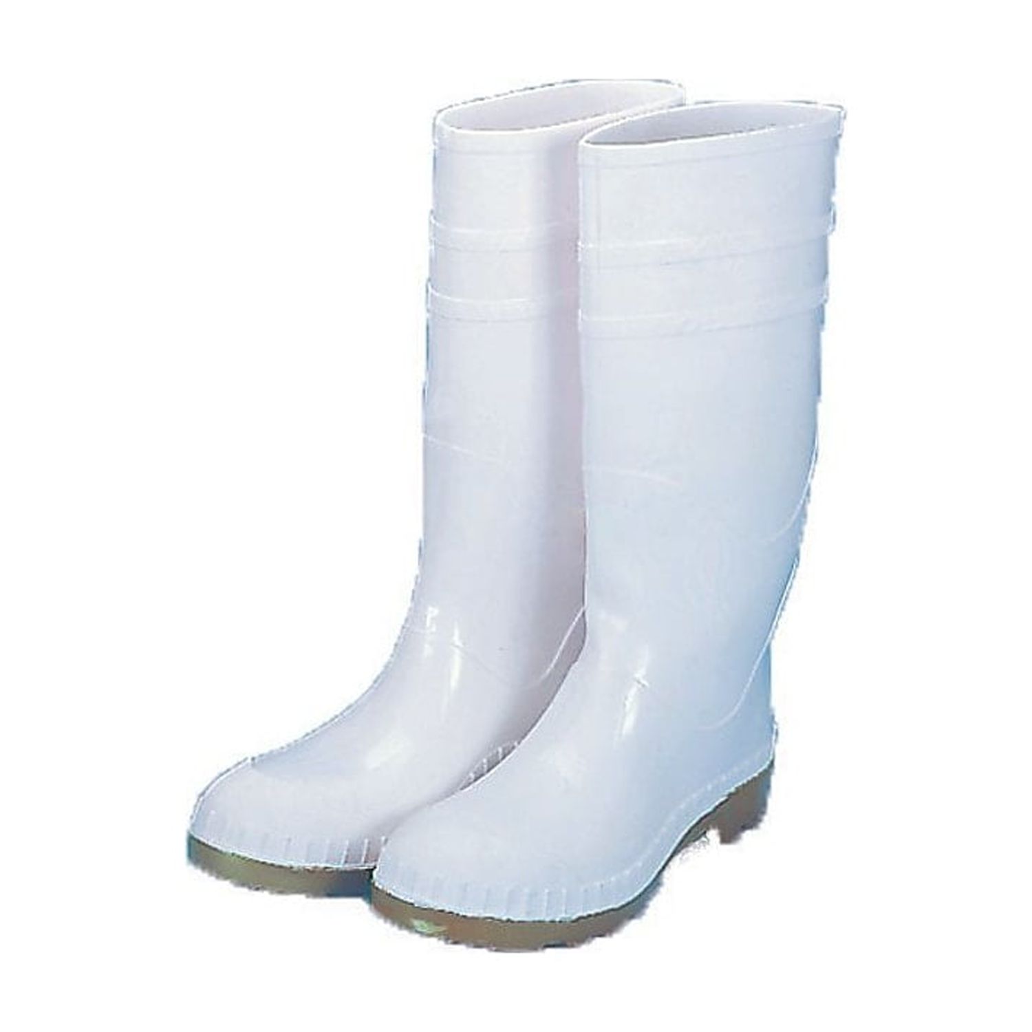 16" PVC Sock Boots With Steel Toe White Size 11 14504-2-11
