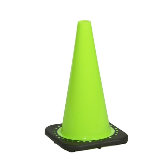 Mutual Industries 18"H Traffic Cone Lime 3 lbs. (17716-18-3)