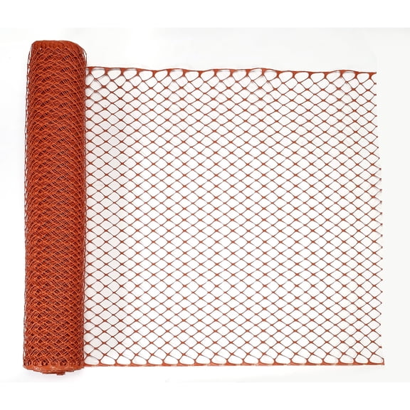 Mutual Industries 14900-45-48 HDPE Safe-T-Edge Diamond Link Safety Fence, 50" Length, 4" Width, Orange
