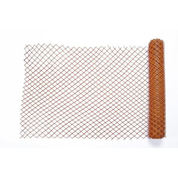 Mutual Industries 4' X 50' Diamond Link Fence - Orange