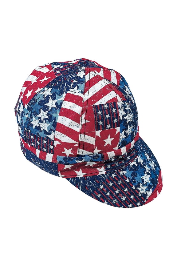 7346-0-0 Kromer Fireworks Style Welder Cap, Cotton, Length 5", Width 6"