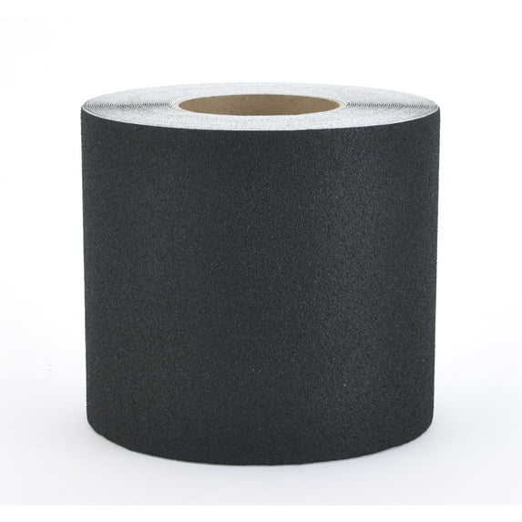 Mutual Industries Aluminum Oxide Non Skid Abrasive Safety Tape, 60' Length x 6" Width, Black
