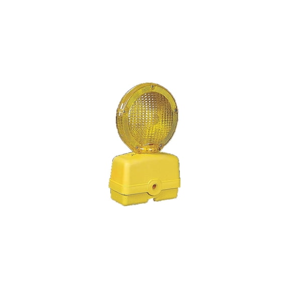 Mutual Industries Barricade Flasher with 7" Polycarbonate Fresnel Lens, Yellow