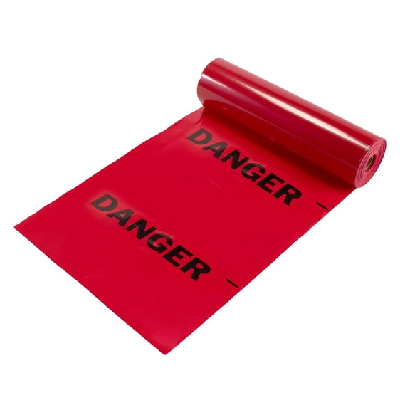 Mutual Industries "Danger" Printed Tear-Off Safety Flag 12" x 12" x 1500' Red 14667-1-12