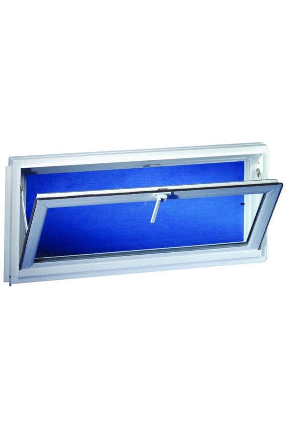 Mutual Industries Energy Efficient White Vinyl Basement Window, 31.75 x 22 Inches, White