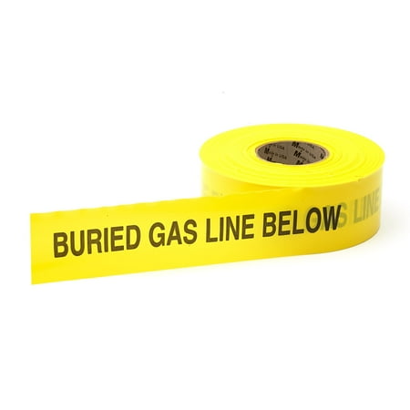 Mutual Industries "Gas Line" Underground Marking Tape 3" x 333.33 yds. Yellow (17783-41-3000)