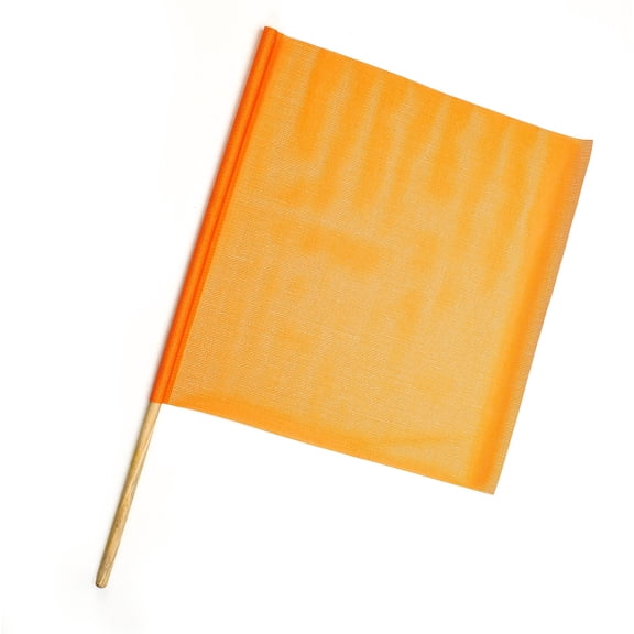 Mutual Industries Heavy-Duty Mesh Safety Flag 24" x 24" x 36" Orange 10/Pack 14975-36-24