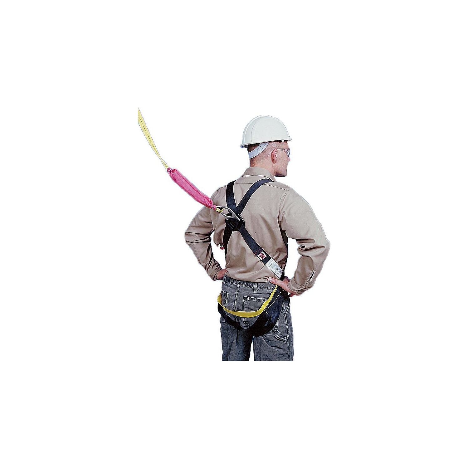 Mutual Industries Lightweight Safety Harness and Lanyard Combo With D