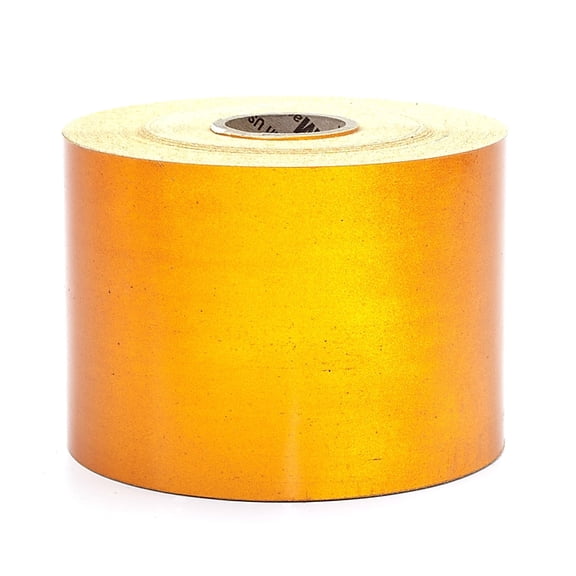 Mutual Industries Pressure Sensitive Retro Reflective Tape, 4" x 50 yds., Orange