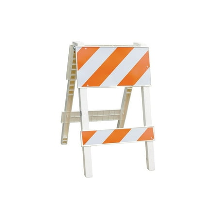 Mutual Industries Type 2 48"8" Plastic Barricade Orange/White (14672-2-8)