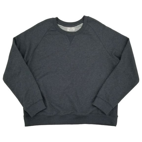 Mutual Weave Mens Gray Heather Long Sleeve Raglan Crew Neck Sweatshirt XL