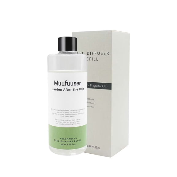Muufuuser Reed Diffuser Refill, 200ml Scented Oil Refill for Home Fragrance, Long-Lasting Aromatherapy Oils for Reed Diffuser Sticks, Clean Formula with Premium Fragrance Oils, 6.8 Fl Oz (24 Scents)