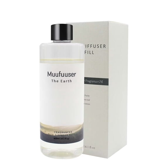 Muufuuser Reed Diffuser Refill 400ml, Scented Oil Refill for Home Fragrance, Long-Lasting Aromatherapy Oils for Reed Diffuser Sticks, Clean Formula with Premium Fragrance Oils, 13.5 Fl Oz (24 Scents)