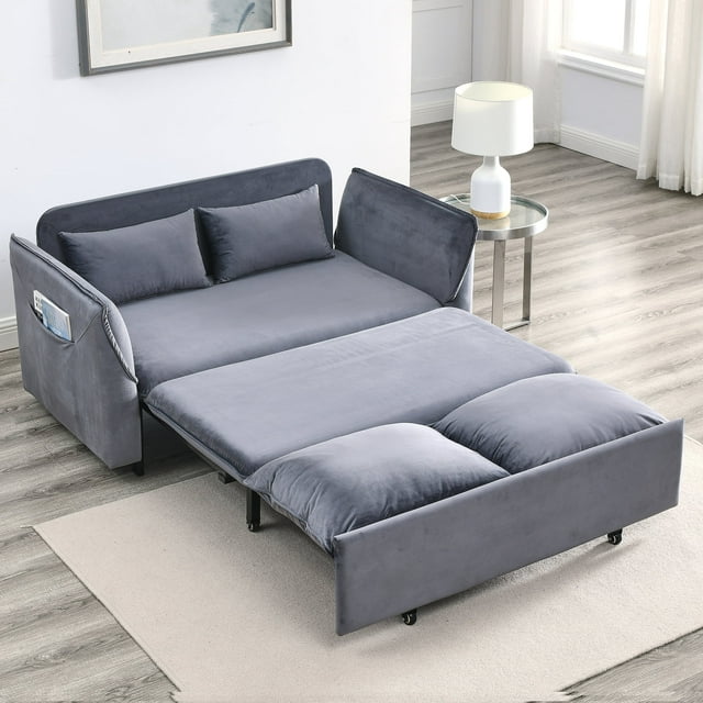 Muumblus 57″ Convertible Pull Out Sleeper Sofa Bed