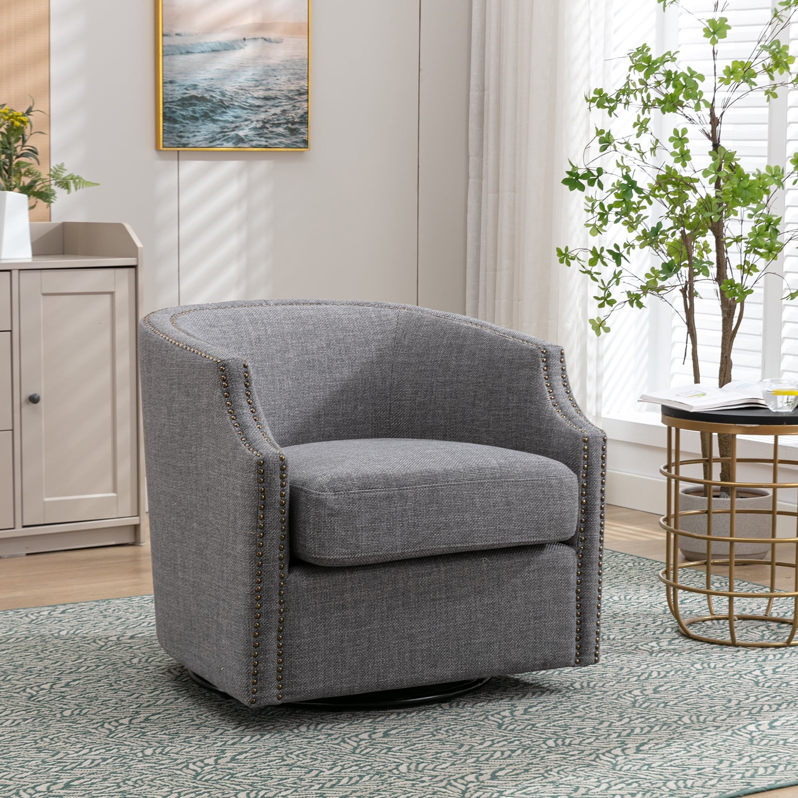 Clearance fabric swivel armchairs for living room Outlet Online