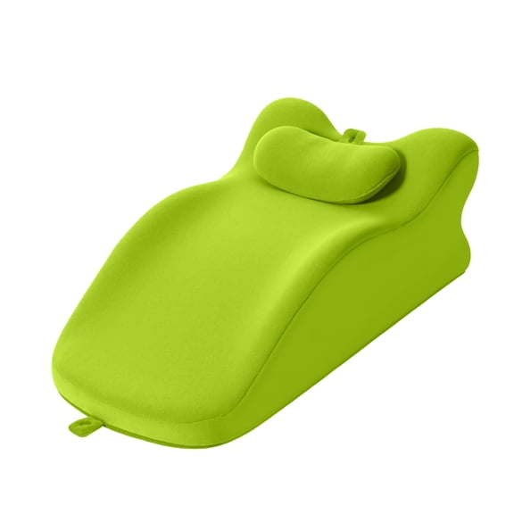 Muumblus Memory Foam Ergonomic Support Bed Pillow, Multi-Functional Wedge Pillow for Leg Elevation, Back & Lumbar Support, and Prone Reading with Removable Cover, Green