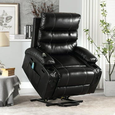 Muumblus Power Lift Recliner Chair with Heat and Massage Electric lift Chairs for Elderly, Black