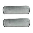 thumbnail image 1 of Muumblus Velvet Coin Lumbar Pillow Set of 2, Gray, 1 of 4