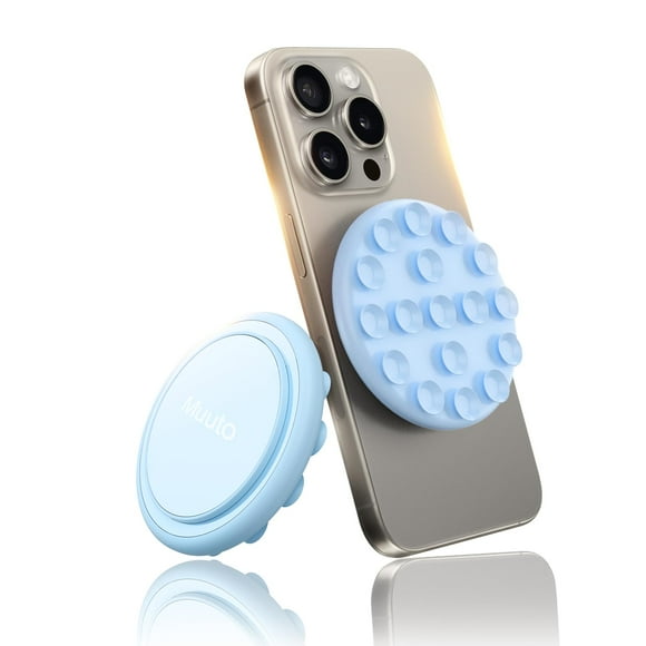 Muuto Silicone Suction Phone IFF17 Case Mount,Octo Cup Sticky Phone Grip for Magsafe,Phone Sticky Grip for iPhone,Sticky Grippy Holder Portable and Detachable, Hands-Free for Selfies and Videos