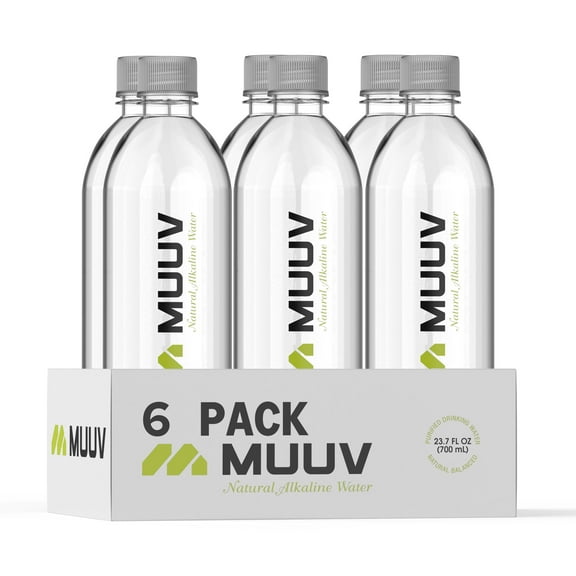 Muuv Water; Alkaline Bottled Water; 23.7 Fl Oz 6PCK