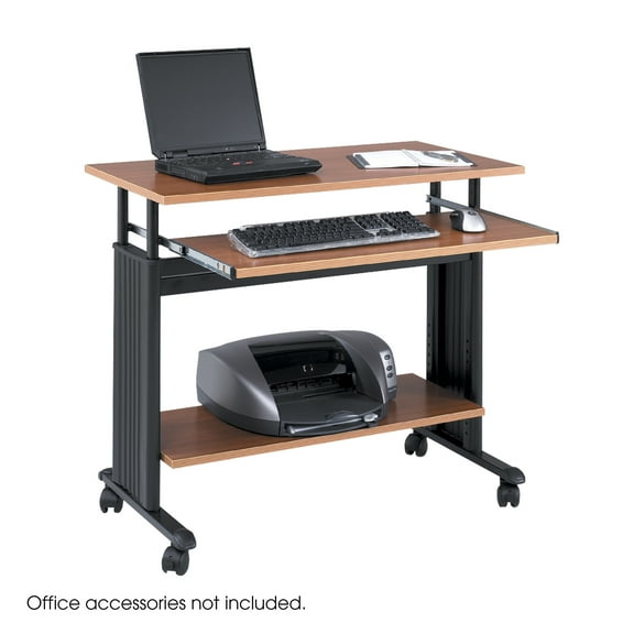 Muv 35" Adjustable Height Desk, Medium Oak