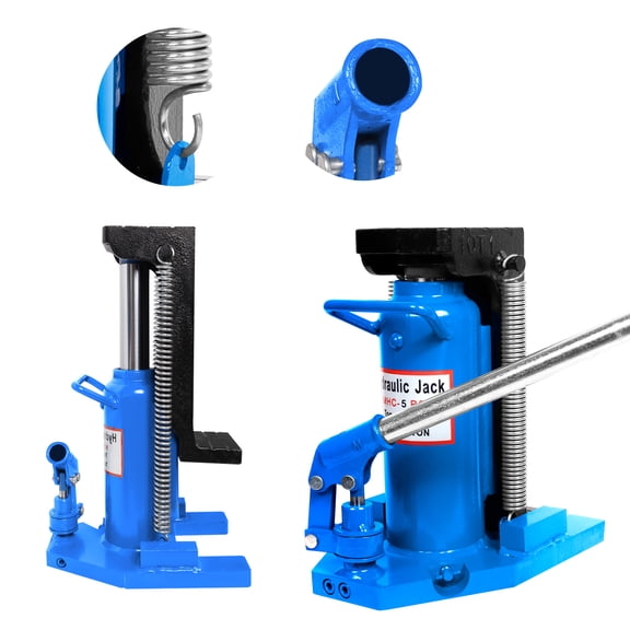 Muweixin 10T Hydraulic Toe Jack, Heavy Duty Lifting Jack, Blue, 11.8-16.9 Inch Adjustable Height, for Auto Repair, Vehicle Maintenance, Warehouse Use