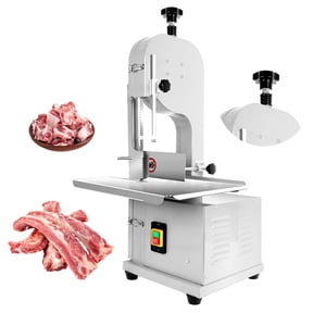 Muweixin 1500W Bone Cutting Machine, Adjustable Blade Tension, Safety Lock, Non-slip Base, Stainless Steel, for Commercial Kitchen, Meat Processing