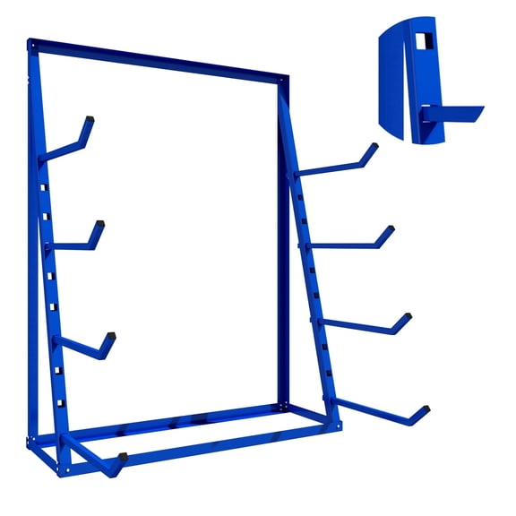 Muweixin 4-Tier Cantilever Lumber Rack, Blue Alloy Steel 1000lbs Capacity Storage Organizer for Garage, Workshop & Industrial Use
