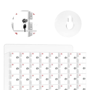 Muweixin 40 Compartments Clear Acrylic Phone Locker Cabinet Wall Mount Lockable Cell Phone Storage Box with Keys for School Gym