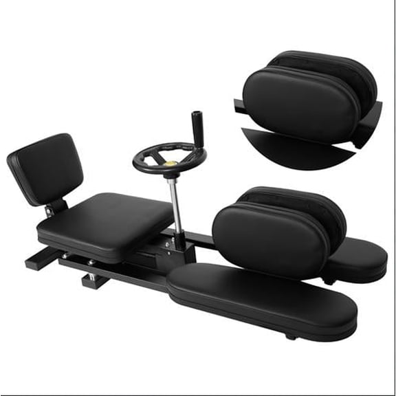 Muweixin Black Leg Stretcher, Heavy Duty Steel Split Machine with PU Leather Padding, for Home Gym, Dance Training