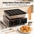 thumbnail image 1 of Electric Poffertjes Maker, 950W Commercial Grade Pancake Pan with Precise Temperature Control for Home Breakfast Outdoor Events, 1 of 9