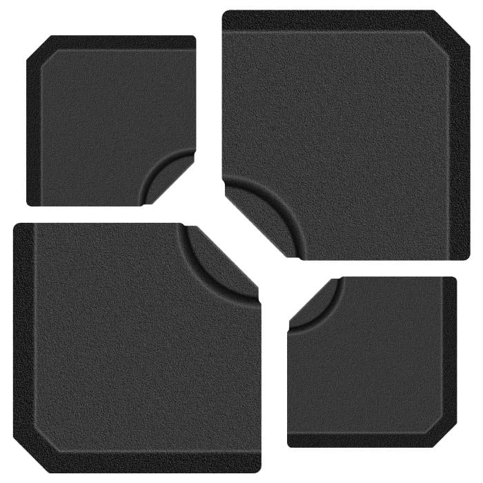 Muweixin Heavy Duty Square Cantilever Umbrella Base Weight, 4-Piece Windproof Fillable HDPE Base, 317lbs Total Load Capacity Non-Slip Stabilizer for 8'-10' Offset Patio Outdoor Umbrella
