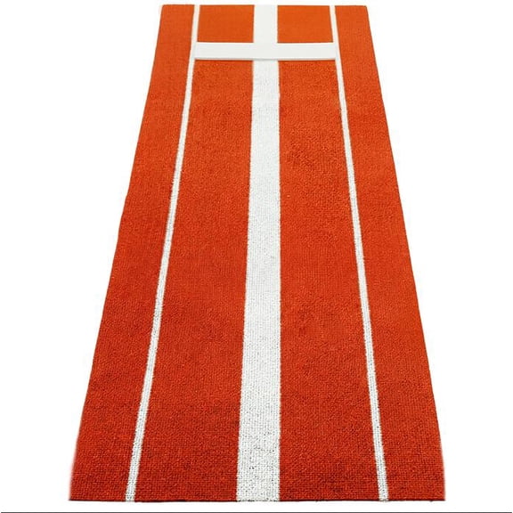 Muweixin Softball Pitching Mat 9.94ft x 3ft Portable Weatherproof Turf Mat with Markings for Backyard Field Training