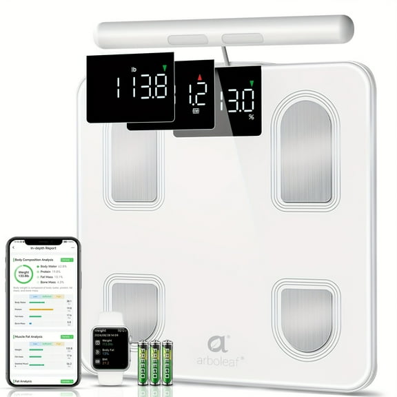 Muxi Glory Smart Scale: 8-Electrode High- Body Composition Analyzer With 26 Metrics -Track BMI, Muscle Mass & More Via Wireless Sync