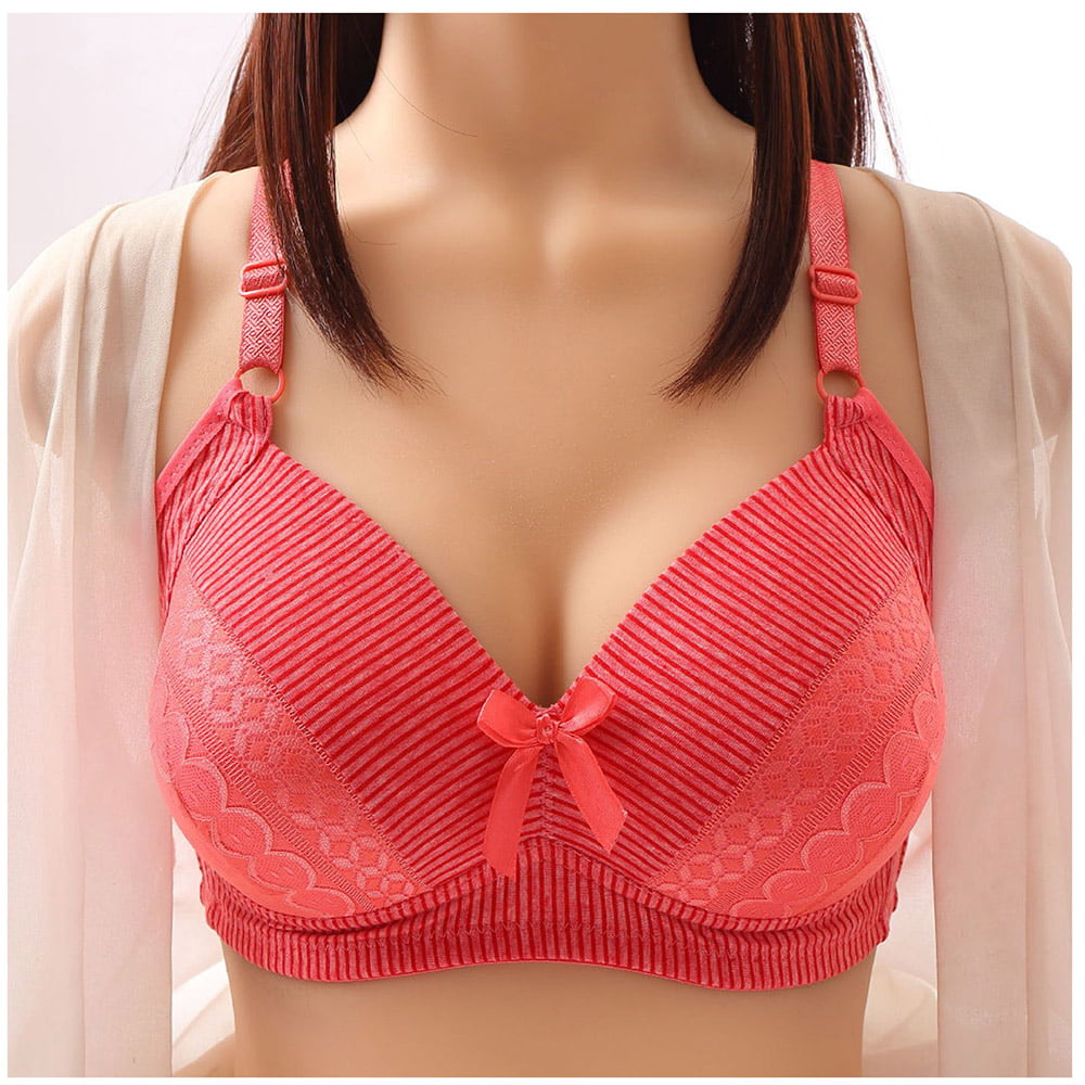 Muxika Women's Plus Size Wireless Bra Push Up Full Cup Bras for Women,  Comfortable Wire Free Shaping Everyday Bra with Adjustable Straps