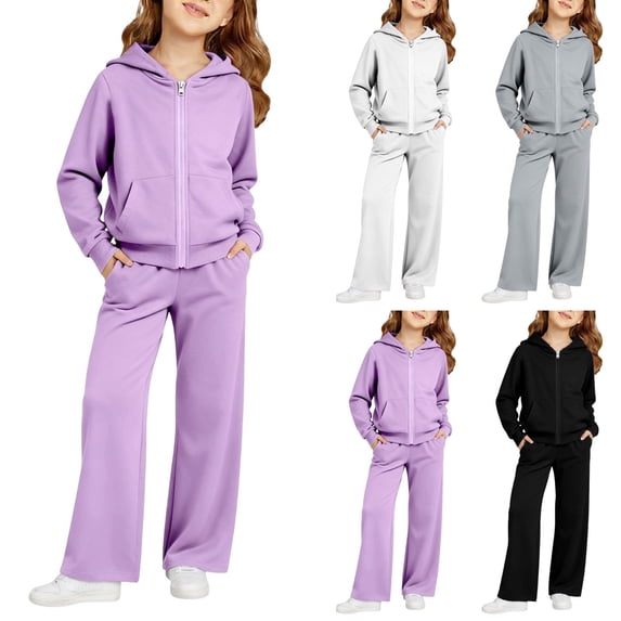 Muxikeji Clothes Back to School Clothes,2T Girls Clothes Cute Print Long Sleeve Comfortable Sweatshirt Pullover tops + Joggers Pants Fall Clothes for Kids