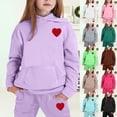 thumbnail image 1 of Muxikeji Clothes Back to School Clothes for Girls,Baby Girl Outfits Cute Print Long Sleeve Soft Hoodie Pullover Sweatshirt Tracksuit Jogger Sweatpants Fall Clothes for Kids, 1 of 5