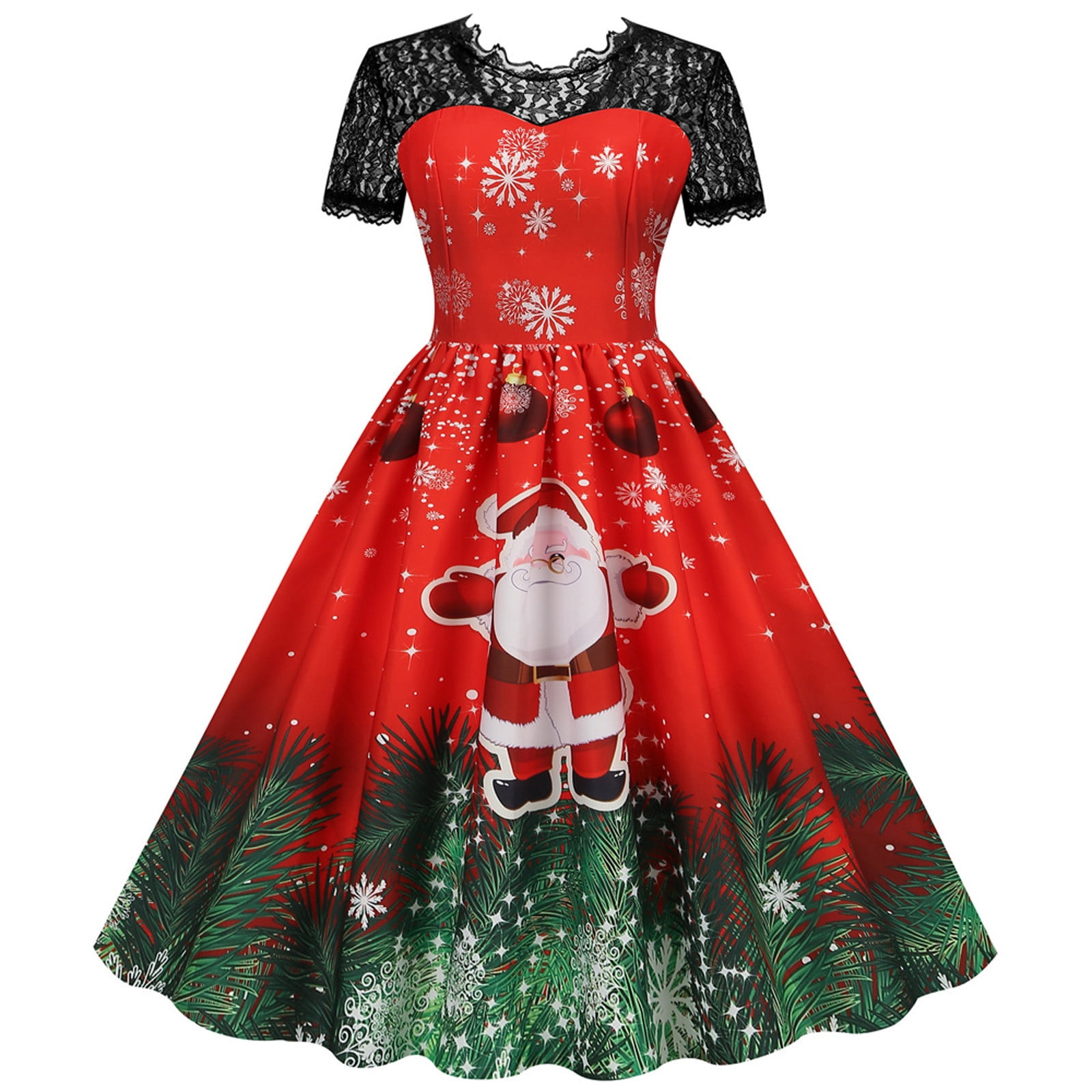 Muxikeji Clothes Christmas Dresses for Women,1950S Christmas Party — free download